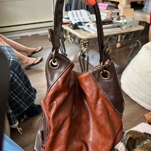 Brown Leather Shoulder Bag
